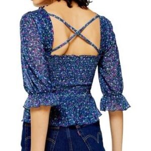 Top shop smocked crop top